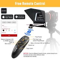 Desview T2 Broadcast Teleprompter compatible with smartphone, tablet for Mirrorless and DSLR shooting