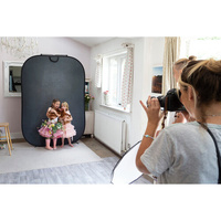 Manfrotto LL LB5721 Vintage Collapsible Background - Walnut/Pewter, 5 x 7'
