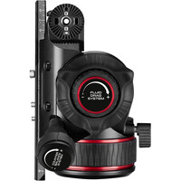 Manfrotto MVK612TWINMA 612 Nitrotech Fluid Video Head and Aluminum Twin Leg Tripod with Middle Spreader