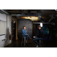 Manfrotto LL LB5707 Collapsible Background - Painted White Brick/Gray Brick, 5 x 7'