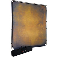 Manfrotto LL LB7926 EzyFrame Vintage Background Kit 6.5 x 7.5' - Tobacco