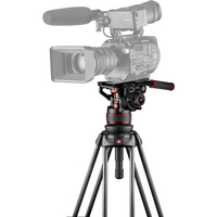 Manfrotto MVK612TWINMA 612 Nitrotech Fluid Video Head and Aluminum Twin Leg Tripod with Middle Spreader