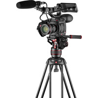 Manfrotto 608 Nitrotech Fluid Head with 645 Fast Twin Carbon Fiber Tripod System and Bag