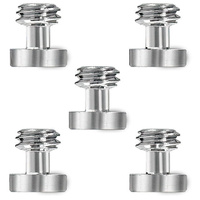 Kondor Blue Replacement 1/4 inch & 3/8 inch Screws for our Mini Quick Release Plates (1/4 inch-20 Short) - 5 pack