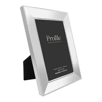 Profile Romance Silver Beaded  Metal 5x7" frame