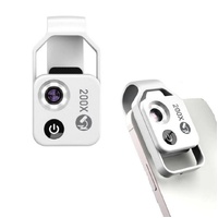 Apexel 200X Clip on Macro Lens - Close Up Lens with LED