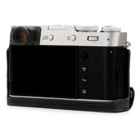 MegaGear Leather Half Case with Strap - Fujifilm X100V BLK