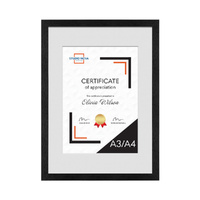 Home Basics A3/A4 Photo Frame - Black