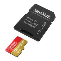 SanDisk Extreme 128GB microSDXC UHS-I 160MB/s Memory Card with Adapter - V30