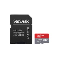 SanDisk Ultra 32GB microSDHC UHS-I 120MB/s Memory Card with Adapter - V10
