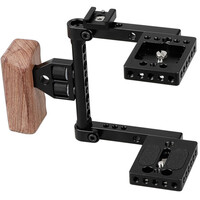 CAMVATE Cage Kit with Wooden Left Handle for Blackmagic Pocket Cinema Cameras