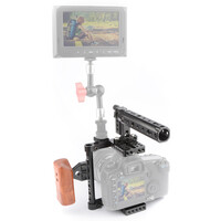CAMVATE Camera Cage with Top and Side Handle and Tripod Mount Plate