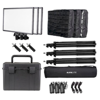 Nanlite Lumipad 25 Soft LED Panel 3 Kit with NP-F Batteries, NP-F Chargers, Lighting Stands, Grids and Hard Case