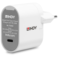 Lindy 18W USB Type C PD Charger with Multi-Country Plugs