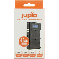 Jupio Duo USB Charger with LCD for Sony NP-F550/F750/F970 Batteries