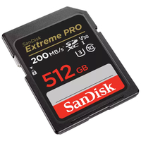 SanDisk Extreme Pro 512GB SDXC UHS-I 200MB/s Memory Card - V30