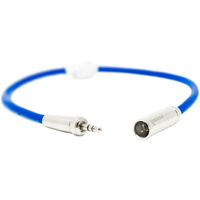 Kondor Blue Mini XLR to 3.5mm Locking Screw Mini Plug for Lavalier Mics and BMPCC 4K/6K - Blue