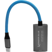 Kondor Blue HDMI to USB C Capture Card for Live Streaming Video & Audio - Blue