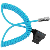 Kondor Blue Coiled D-Tap to BMPCC 6K/4K Power Cable for Blackmagic - Blue