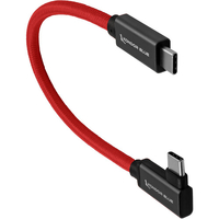 Kondor Blue USB C to USB C Cable for SSD Recording & Charging - 21.5cm - Cardinal Red