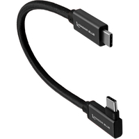 Kondor Blue USB C to USB C Cable for SSD Recording & Charging - 21.5cm - Raven Black