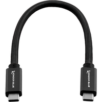 Kondor Blue USB C to USB C Cable - 21.5cm - Raven Black