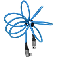Kondor Blue USB A To USB C Right Angle Cable - 1.5m - Blue