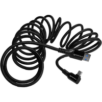 Kondor Blue USB A to USB C Right Angle Cable - 3m - Raven Black