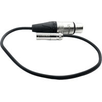 Kondor Blue TA4M Mini XLR 4 Pin Male to Female XLR Braided Audio Cable - 40.6cm - Black