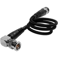 Kondor Blue 12G SDI Right Angle Cable for 4K 60p Camera Monitors and Transmitters - Black