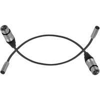 Kondor Blue Mini XLR Male to XLR Female 40cm Audio Cable (2 Pack) for BMPCC & C70 - Black