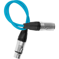 Kondor Blue 45cm Male XLR to Female XLR Audio Cable for On-Camera Mics - Blue