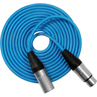 Kondor Blue Male XLR to Female XLR Audio Cable for Professional Balanced Sound - 3m - Blue