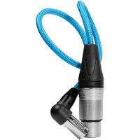 Kondor Blue Right Angle Mini XLR to XLR for BMPCC 6K Pro/ Canon C70 - 43cm - Blue