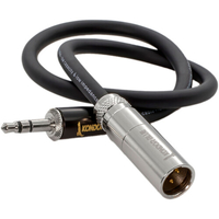 Kondor Blue Mini XLR Male to 3.5mm Mono Mini Plug Audio Cable for Rode Audio - 35.5cm - Black