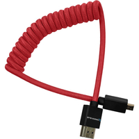 Kondor Blue Coiled Micro HDMI to Full HDMI - Cardinal Red