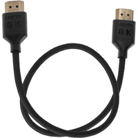 Kondor Blue 8K HDMI 43cm Braided Cable for on Camera Monitors - Black