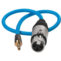Kondor Blue Female XLR to 3.5mm Male Mini TRS Braided Cable - 33.7-43.1cm - Blue