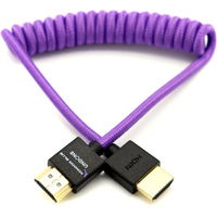 Kondor Blue Gerald Undone MK2 Coiled Full HDMI Cable - 30-60cm - Purple