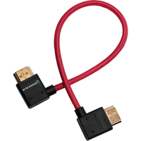Kondor Blue 30cm Right Angle to Left Angle Full HDMI Straight Cable - Cardinal Red