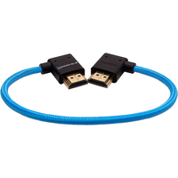Kondor Blue 30cm Right Angle to Left Angle Full HDMI Straight Cable - Blue