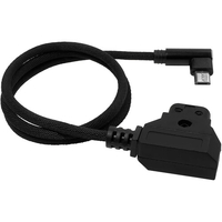 Kondor Blue 45.7cm D-Tap to Micro USB Right Angle for Nucleus Nano Unregulated Cable - Black