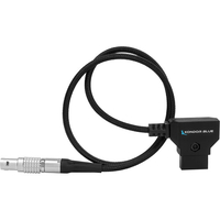 Kondor Blue D-TAP to LEMO 2 Pin 0B Male Power Cable - Straight - Black