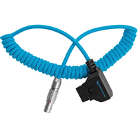 Kondor Blue Coiled D-Tap to Female Lemo 2 Pin For Red Komodo - Blue