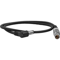 Kondor Blue Right Angle DC Male to LEMO 2 Pin 0B Male Coiled Power Cable for ARRI - Teradek