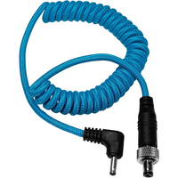 Kondor Blue Locking DC 2.1mm to Right Angle DC 1.35mm Coiled Cable