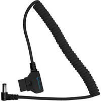 Kondor Blue D-Tap to DC Right Angle Coiled Cable for Canon C70/Atomos - Raven Black