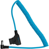 Kondor Blue D-Tap to DC Right Angle Coiled Cable for Canon C70/Atomos - Blue