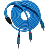Kondor Blue 182cm Dual Male RCA to 3.5mm Stereo Mini TRS Audio Cable - Blue