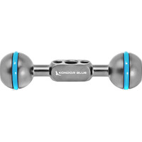 Kondor Blue Cine Magic Arm Extension Bar with Double Ball Heads - 4 Inch - Space Grey